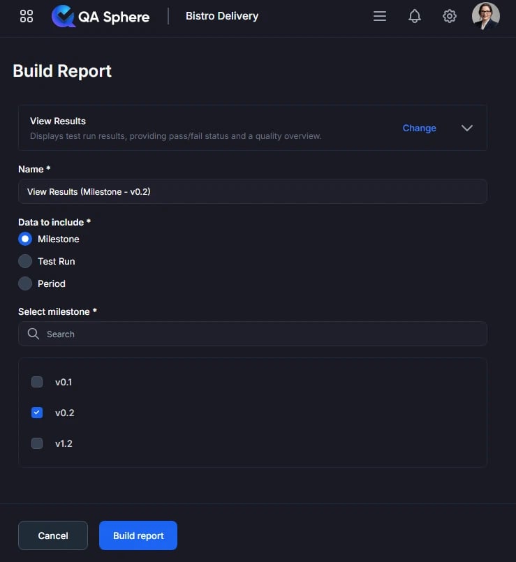 generate report