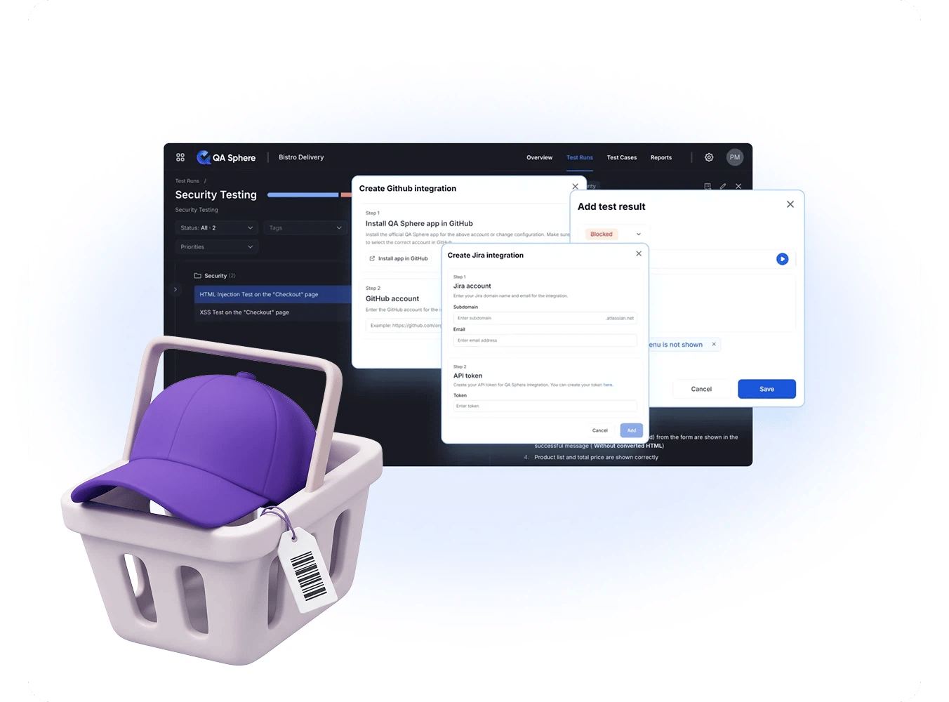 Adding a test result and filing it into Jira or GitHub
