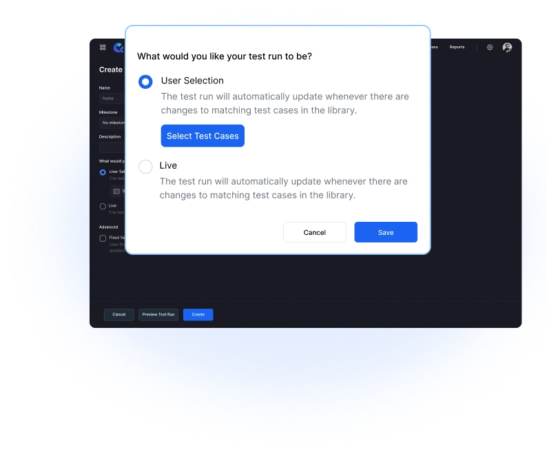 Advanced Test Run Builder